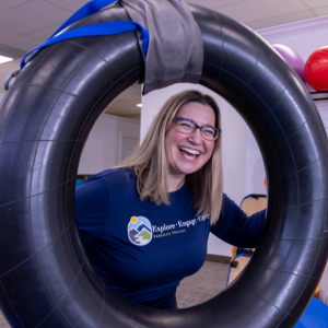 Rachel-Chauvie-pediatric-therapy-assistant-therapy-for-children-roseburg-oregon-woman-looking-through-tireswing-e3 Rachel-Chauvie-pediatric-therapy-assistant-therapy-for-children-roseburg-oregon-woman-looking-through-tireswing-e3
